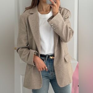 Rosaé Paris Le Bonaparte Blazer as seen on Kate Hutchins in Beige